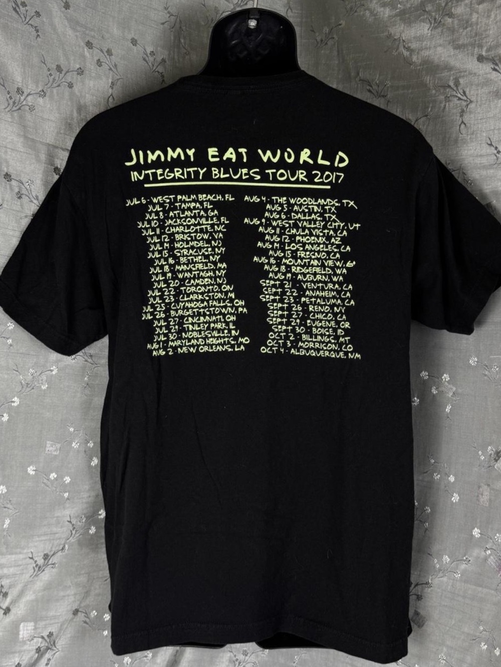 Jimmy Eat World Integrity Blues Tour 2017 Boy Firefly Jar Black T-Shirt Men’s L - Picture 4 of 6